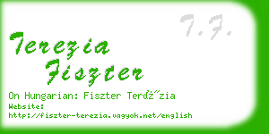 terezia fiszter business card